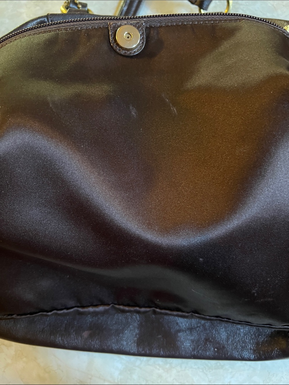 Coach Brown Leather Shoulder Bag with Gold Hardware - Picture 10 of 10